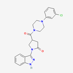 4-{[4-(3-chlorophenyl)piperazin-1-yl]carbonyl}-1-(1H-indazol-3-yl)pyrrolidin-2-one