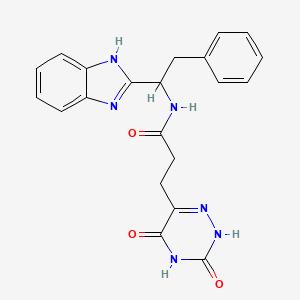 N-[1-(1H-benzimidazol-2-yl)-2-phenylethyl]-3-(3,5-dihydroxy-1,2,4-triazin-6-yl)propanamide