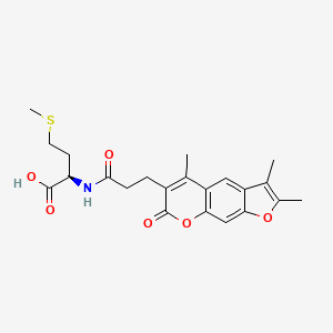 molecular formula C22H25NO6S B11028204 N-[3-(2,3,5-trimethyl-7-oxo-7H-furo[3,2-g]chromen-6-yl)propanoyl]-D-methionine 