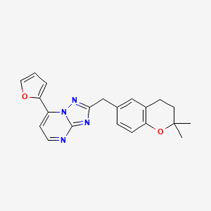 molecular formula C21H20N4O2 B11028216 2-[(2,2-dimethyl-3,4-dihydro-2H-chromen-6-yl)methyl]-7-(furan-2-yl)[1,2,4]triazolo[1,5-a]pyrimidine 