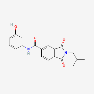 N-(3-hydroxyphenyl)-2-(2-methylpropyl)-1,3-dioxo-2,3-dihydro-1H-isoindole-5-carboxamide