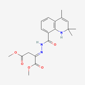 dimethyl (2E)-2-{2-[(2,2,4-trimethyl-1,2-dihydroquinolin-8-yl)carbonyl]hydrazinylidene}butanedioate