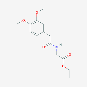 molecular formula C14H19NO5 B11028282 Ethyl 2-{[2-(3,4-dimethoxyphenyl)acetyl]amino}acetate 