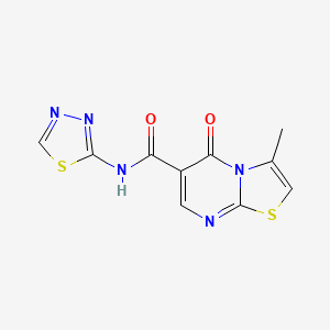 3-methyl-5-oxo-N-(1,3,4-thiadiazol-2-yl)-5H-[1,3]thiazolo[3,2-a]pyrimidine-6-carboxamide