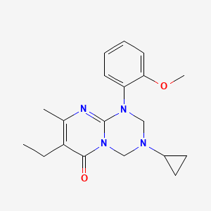 3-cyclopropyl-7-ethyl-1-(2-methoxyphenyl)-8-methyl-1,2,3,4-tetrahydro-6H-pyrimido[1,2-a][1,3,5]triazin-6-one