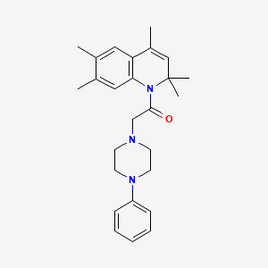 1-(2,2,4,6,7-pentamethylquinolin-1(2H)-yl)-2-(4-phenylpiperazin-1-yl)ethanone