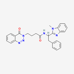 N-[1-(1-methyl-1H-benzimidazol-2-yl)-2-phenylethyl]-4-(4-oxo-1,2,3-benzotriazin-3(4H)-yl)butanamide