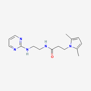 molecular formula C15H21N5O B11028404 3-(2,5-dimethyl-1H-pyrrol-1-yl)-N-[2-(pyrimidin-2-ylamino)ethyl]propanamide 