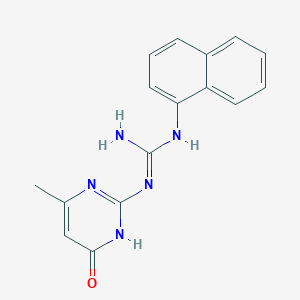 molecular formula C16H15N5O B11028424 2-(6-methyl-4-oxo-1H-pyrimidin-2-yl)-1-naphthalen-1-ylguanidine 