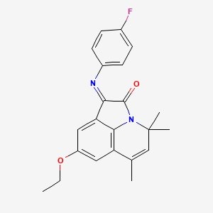 (1E)-8-ethoxy-1-[(4-fluorophenyl)imino]-4,4,6-trimethyl-4H-pyrrolo[3,2,1-ij]quinolin-2(1H)-one