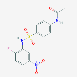 N-{4-[(2-fluoro-5-nitrophenyl)sulfamoyl]phenyl}acetamide