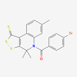 (4-bromophenyl)(4,4,7-trimethyl-1-thioxo-1,4-dihydro-5H-[1,2]dithiolo[3,4-c]quinolin-5-yl)methanone