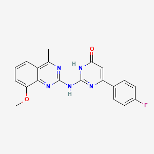 6-(4-fluorophenyl)-2-[(8-methoxy-4-methyl-2-quinazolinyl)amino]-4(3H)-pyrimidinone