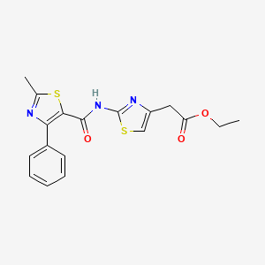 Ethyl (2-{[(2-methyl-4-phenyl-1,3-thiazol-5-yl)carbonyl]amino}-1,3-thiazol-4-yl)acetate