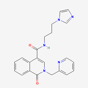 N-[3-(1H-imidazol-1-yl)propyl]-1-oxo-2-(pyridin-2-ylmethyl)-1,2-dihydroisoquinoline-4-carboxamide