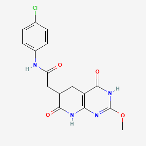 N-(4-chlorophenyl)-2-(2-methoxy-4,7-dioxo-3,4,5,6,7,8-hexahydropyrido[2,3-d]pyrimidin-6-yl)acetamide