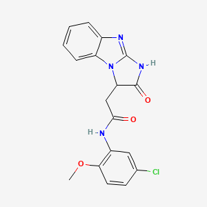 molecular formula C18H15ClN4O3 B11028554 N-(5-chloro-2-methoxyphenyl)-2-(2-oxo-2,3-dihydro-1H-imidazo[1,2-a]benzimidazol-3-yl)acetamide 