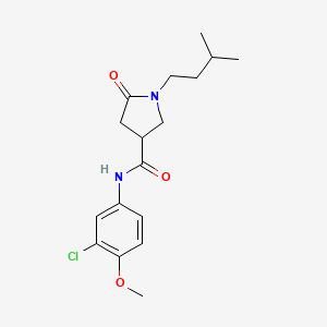 N-(3-chloro-4-methoxyphenyl)-1-(3-methylbutyl)-5-oxopyrrolidine-3-carboxamide