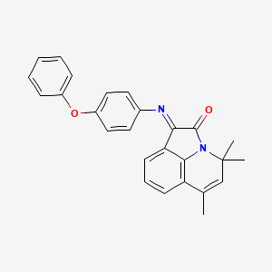 4,4,6-trimethyl-1-[(4-phenoxyphenyl)imino]-4H-pyrrolo[3,2,1-ij]quinolin-2-one