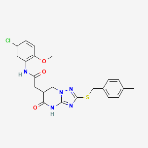 N-(5-chloro-2-methoxyphenyl)-2-{2-[(4-methylbenzyl)sulfanyl]-5-oxo-4,5,6,7-tetrahydro[1,2,4]triazolo[1,5-a]pyrimidin-6-yl}acetamide