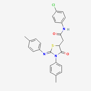 N-(4-chlorophenyl)-2-{(2Z)-3-(4-methylphenyl)-2-[(4-methylphenyl)imino]-4-oxo-1,3-thiazolidin-5-yl}acetamide