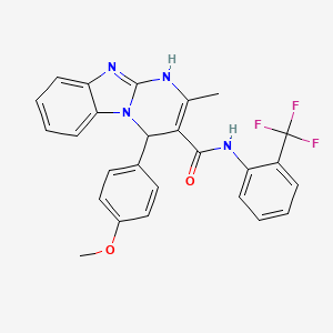 4-(4-methoxyphenyl)-2-methyl-N-[2-(trifluoromethyl)phenyl]-1,4-dihydropyrimido[1,2-a]benzimidazole-3-carboxamide