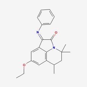 (1E)-8-ethoxy-4,4,6-trimethyl-1-(phenylimino)-5,6-dihydro-4H-pyrrolo[3,2,1-ij]quinolin-2(1H)-one