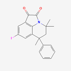 molecular formula C20H18INO2 B11028602 8-iodo-4,4,6-trimethyl-6-phenyl-5,6-dihydro-4H-pyrrolo[3,2,1-ij]quinoline-1,2-dione 