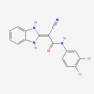 2-cyano-N-(3,4-dichlorophenyl)-2-(1,3-dihydro-2H-benzimidazol-2-ylidene)acetamide