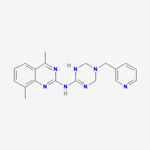 4,8-dimethyl-N-[5-(pyridin-3-ylmethyl)-1,4,5,6-tetrahydro-1,3,5-triazin-2-yl]quinazolin-2-amine