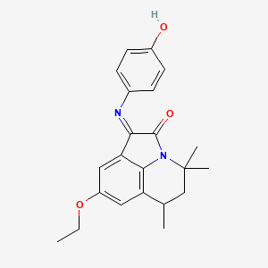 (1E)-8-ethoxy-1-[(4-hydroxyphenyl)imino]-4,4,6-trimethyl-5,6-dihydro-4H-pyrrolo[3,2,1-ij]quinolin-2(1H)-one