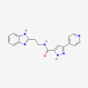 N-[2-(1H-benzimidazol-2-yl)ethyl]-5-(pyridin-4-yl)-1H-pyrazole-3-carboxamide