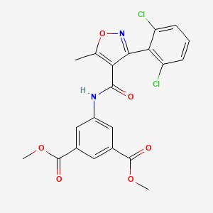 Dimethyl 5-({[3-(2,6-dichlorophenyl)-5-methyl-1,2-oxazol-4-yl]carbonyl}amino)benzene-1,3-dicarboxylate