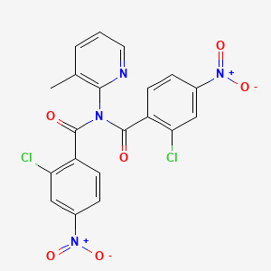 2-chloro-N-[(2-chloro-4-nitrophenyl)carbonyl]-N-(3-methylpyridin-2-yl)-4-nitrobenzamide