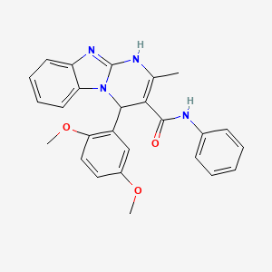 molecular formula C26H24N4O3 B11028667 4-(2,5-dimethoxyphenyl)-2-methyl-N-phenyl-1,4-dihydropyrimido[1,2-a]benzimidazole-3-carboxamide 