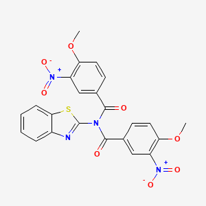 N-(1,3-benzothiazol-2-yl)-4-methoxy-N-(4-methoxy-3-nitrobenzoyl)-3-nitrobenzamide