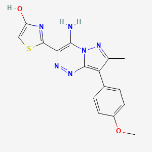 2-[4-Amino-8-(4-methoxyphenyl)-7-methylpyrazolo[5,1-c][1,2,4]triazin-3-yl]-1,3-thiazol-4-ol