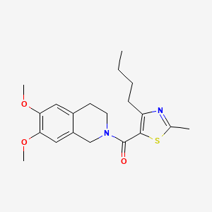 molecular formula C20H26N2O3S B11028694 (4-butyl-2-methyl-1,3-thiazol-5-yl)(6,7-dimethoxy-3,4-dihydroisoquinolin-2(1H)-yl)methanone 