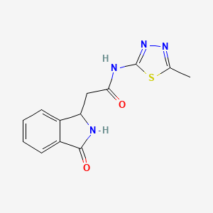 N-(5-methyl-1,3,4-thiadiazol-2-yl)-2-(3-oxo-2,3-dihydro-1H-isoindol-1-yl)acetamide