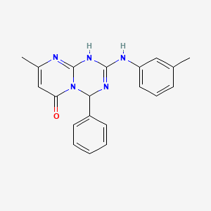 8-methyl-2-[(3-methylphenyl)amino]-4-phenyl-1,4-dihydro-6H-pyrimido[1,2-a][1,3,5]triazin-6-one