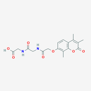 molecular formula C18H20N2O7 B11028782 N-{[(3,4,8-trimethyl-2-oxo-2H-chromen-7-yl)oxy]acetyl}glycylglycine 