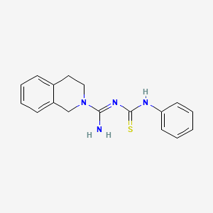 molecular formula C17H18N4S B11028789 N-(phenylcarbamothioyl)-3,4-dihydroisoquinoline-2(1H)-carboximidamide 