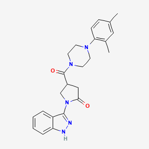 molecular formula C24H27N5O2 B11028793 4-{[4-(2,4-dimethylphenyl)piperazin-1-yl]carbonyl}-1-(1H-indazol-3-yl)pyrrolidin-2-one 