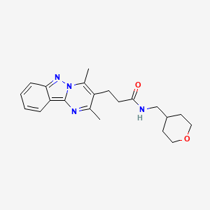 3-(2,4-dimethylpyrimido[1,2-b]indazol-3-yl)-N-(tetrahydro-2H-pyran-4-ylmethyl)propanamide