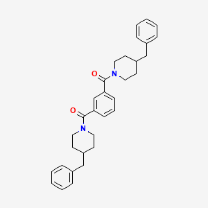 molecular formula C32H36N2O2 B11028819 Benzene-1,3-diylbis[(4-benzylpiperidin-1-yl)methanone] 