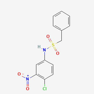 molecular formula C13H11ClN2O4S B11028822 N-(4-chloro-3-nitrophenyl)-1-phenylmethanesulfonamide 