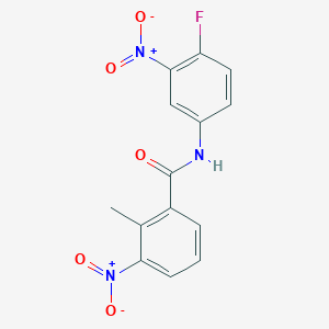 molecular formula C14H10FN3O5 B11028825 N-(4-fluoro-3-nitrophenyl)-2-methyl-3-nitrobenzamide 