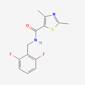 molecular formula C13H12F2N2OS B11028831 N-(2,6-difluorobenzyl)-2,4-dimethyl-1,3-thiazole-5-carboxamide 