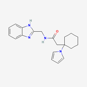 N-(1H-benzimidazol-2-ylmethyl)-2-[1-(1H-pyrrol-1-yl)cyclohexyl]acetamide