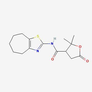 2,2-dimethyl-5-oxo-N-(5,6,7,8-tetrahydro-4H-cyclohepta[d][1,3]thiazol-2-yl)tetrahydrofuran-3-carboxamide